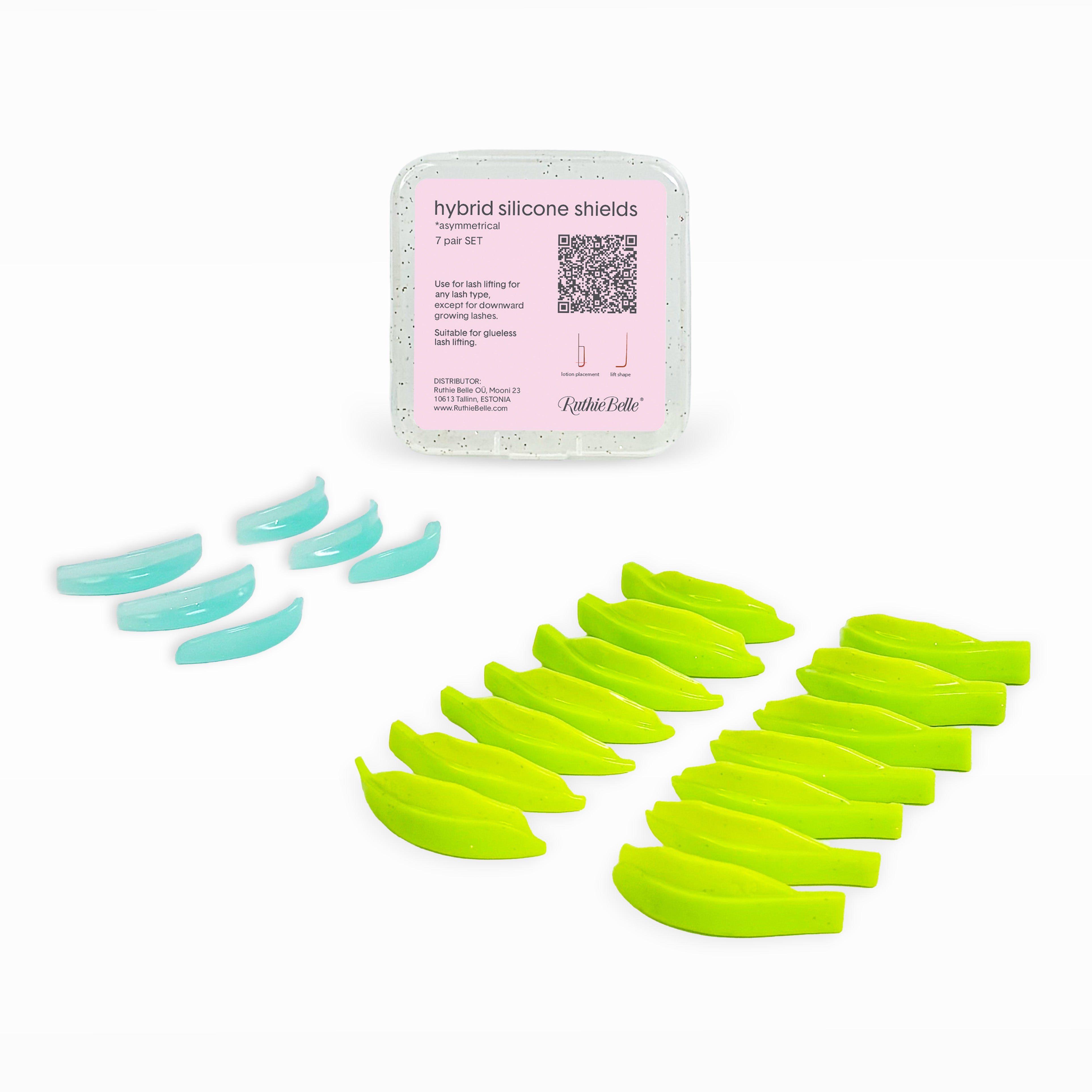 Glueless Hybrid Anatomical Silicones 7 Pairs Set